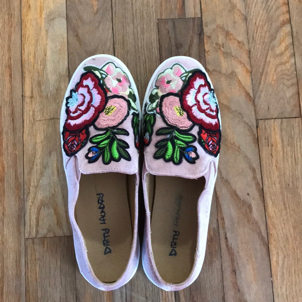 Pink Flowered Sneakers